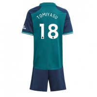 Maglie da calcio Arsenal Takehiro Tomiyasu #18 Terza Maglia Bambino 2023-24 Manica Corta (+ Pantaloni corti)